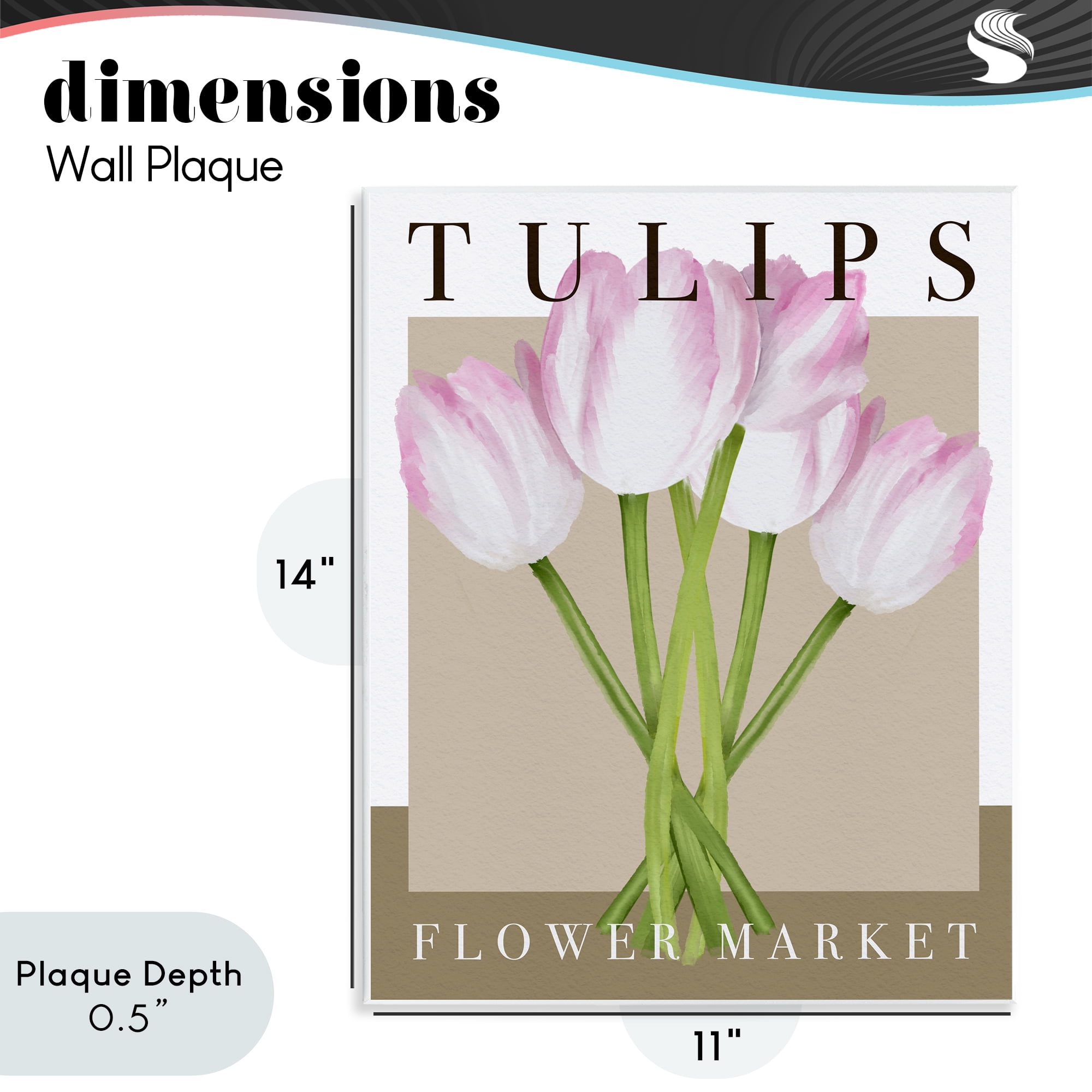 Stupell Industries Tulips Flower Market Wall Plaque Art, design by Jennifer Stith