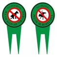 thumbnail image 1 of 2PCS Dog Warning Brand Huacao Brand Aluminum Plate Baking Paint Reflective PVC 13.7x7.8”, 1 of 6