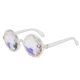 thumbnail image 4 of 2-in-1 Kaleidoscope for Sun Glasses Light Diffraction Eyewear Glasses with Prism Lens Music Festival Costume Accs Supply, 4 of 4
