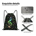 thumbnail image 3 of Kdxio Music Notes Print Drawstring Backpack Bag,Waterproof Draw String Back Sack, Gym Drawstring Bags Swim Bag For Unisex, 3 of 5