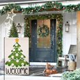 thumbnail image 3 of Shmbada Christmas Tree Garden Flag 12x18 Vertical Double Sided Welcome Winter Holiday Outside Decorations Burlap Yard Flag, 3 of 7