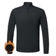 thumbnail image 5 of pstuiky manga larga para hombre, Suéter informal de moda para hombre, con cuello alto, media cremallera, elástico, capa base, tejido de manga larga camisetas de hombre xxl, 5 of 8