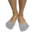 thumbnail image 3 of Couver Unisex Super Low Cut 5 Finger No Show Toe socks, Light Gray, Small, 3 of 8