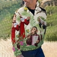 thumbnail image 2 of Chimps Enjoy Tropical Paradise Tea Men's Stand Collar Sweater Long Sleeve Clothing Loose Fit Sports Sweater, 2 of 8
