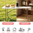 thumbnail image 3 of GVUHR Durable Construction and Compact Foldable Design Folding Table, White, 3 of 7