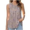 thumbnail image 2 of SDNall Women Printed Pullover Fashionable Casual Round Neck Top, 2 of 9