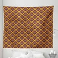 thumbnail image 1 of Damask Tapestry, Medieval Style Renaissance Pattern with Rococo Motif, Fabric Wall Hanging Decor for Bedroom Living Room Dorm, 5 Sizes, Marigold Multicolor, by Ambesonne, 1 of 1