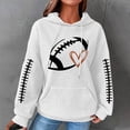 thumbnail image 2 of Rbaofujie Chandails pour Femmes Tendance Femmes Décontracté Manches Longues Col Rond Chandails pour Dames Hauts Blouse Chandail à Capuchon Uni Blanc Chandails à Capuchon d'Automne pour Femmes, 2 of 4