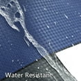 thumbnail image 4 of Modern Bathroom Shower Curtain, Blue Polyester Bath Curtain Set with 6 Hooks, Water Repellent Shower Curtains Decorative Farmhouse Hotel Heavy Weighted Waffle Weave Fabric Curtains, 36 x 72, Navy, 4 of 6