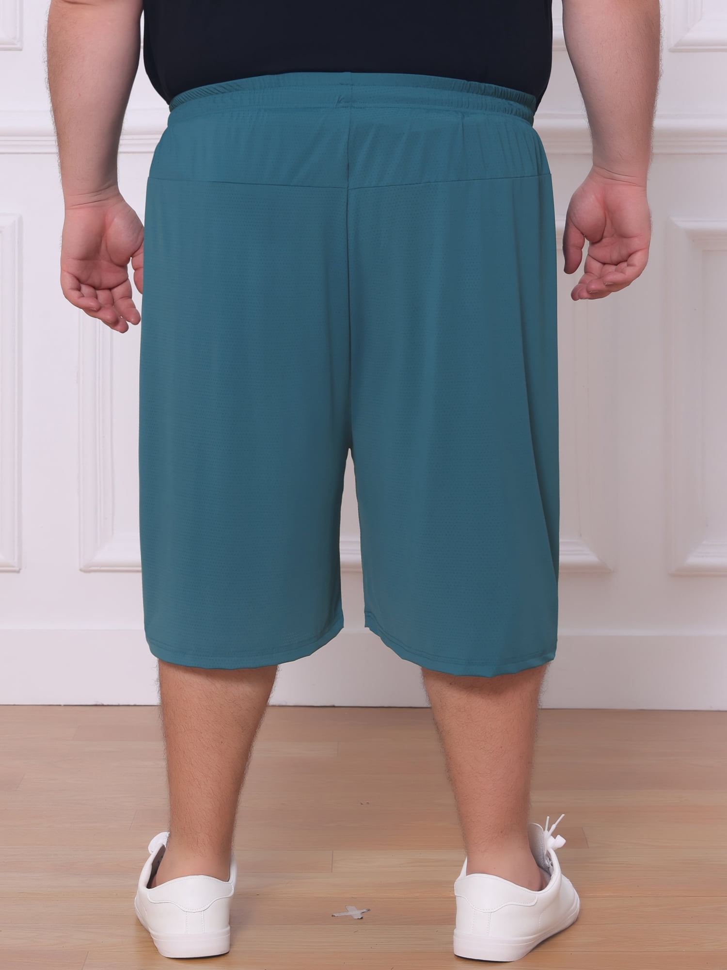 DARING DIVA Men's Big Tall Athletic Shorts with Zipper Pockets 2XL Blue