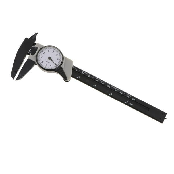 Calibrador de cuadrante Calibrador Vernier Para medir el diámetro interior y exterior de un objeto. Blanco