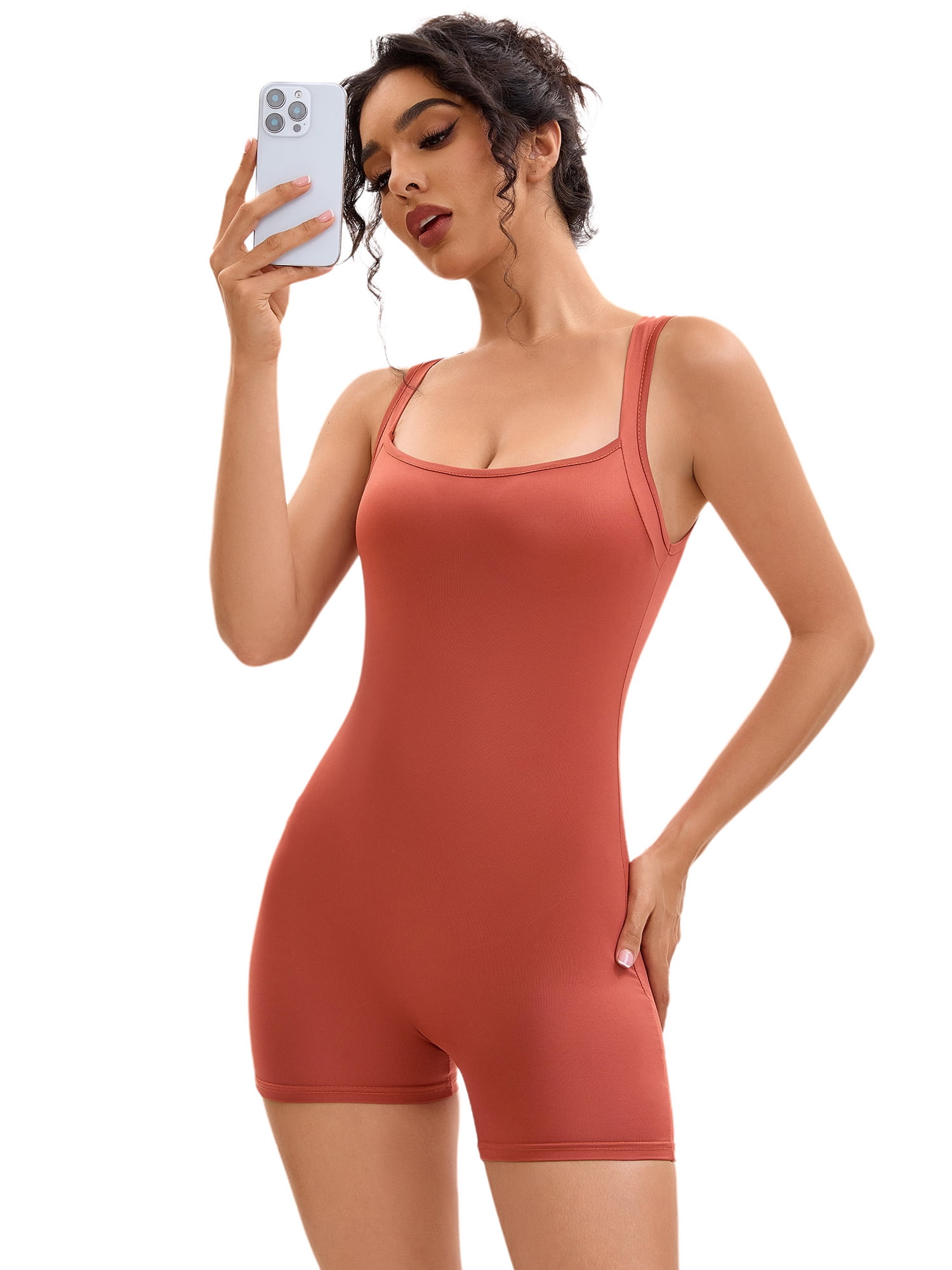 DARING DIVA Shapewear Bodysuits Rompers Sleeveless Jumpsuit S Light Brown