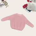 thumbnail image 4 of Dyfzdhu Baby Girl Solid Knit Sweater Infant Boy Cotton Long Sleeve Pullover Top Fall Winter, 4 of 4