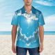 thumbnail image 2 of Fotbe Heart Shaped Cloud Camisa Hawaiana para Hombre Unisex – Camisa Casual de Verano con Botones de Manga Corta de Algodón y Lino,Large, 2 of 7