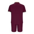 thumbnail image 4 of Shorts Courts pour Hommes Pantalons pour Hommes Décontractés Mode Hommes Manches Courtes Col Rabattu Pantalons Survêtement Deux Pièces Manches pour Hommes Pantalons pour Hommes Mode, 4 of 8