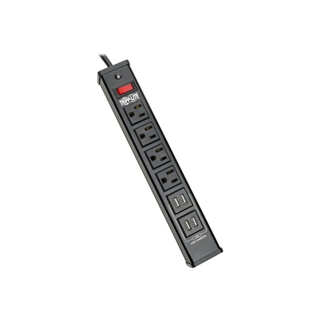 Tripp Lite TLM446USBB Bande de Protection contre les Parasites 4 Prises 4 Ports de Chargement USB Cordon de 6 Pi