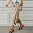 thumbnail image 5 of Sngxgn Womens Wide Leg Pants High Waisted Joggers Loose Lounge Pants(Khaki,XXL), 5 of 8