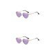 thumbnail image 4 of Qarigey Gafas de sol en forma de corazón de PVC, marco de metal dorado y lente Tac para una elegante protección solar antideslizante Type4 NO4, 4 of 6
