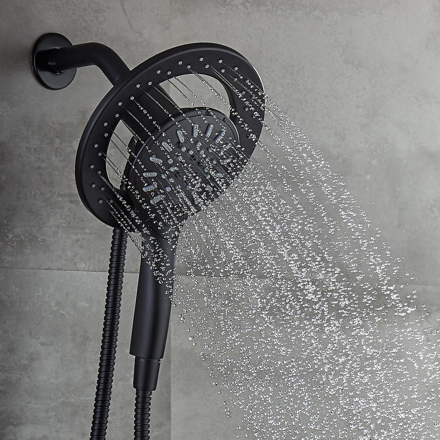 Ensemble a pression balancée d'akuaplus®, Valve PEX 1/2 po avec Douchette magnétique et bec de bain 5 3/8 po x 1/2 po raccord lisse.