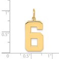 thumbnail image 2 of 14k Yellow Gold Large Number 6 Charm Component Necklace Pendant Charms, 2 of 6