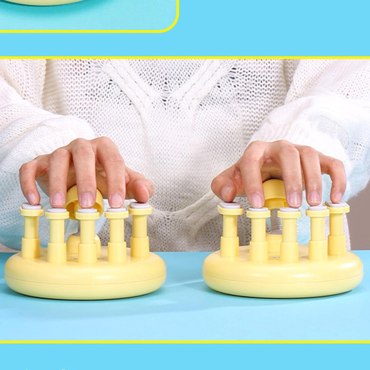 Guitar Finger Strengthener ABS - Hand Grip Trainer for Piano & Keyboard Practice, Portable Finger Exerciser for Adult Music Lessons