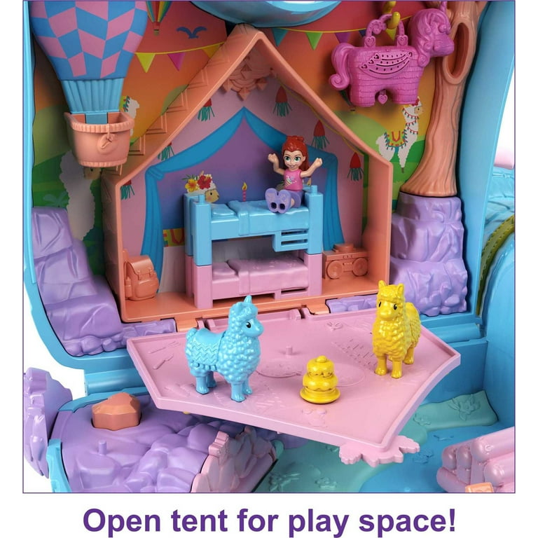 Polly Pocket Large Llama Party Compact, Animal Toy with 2 Micro Dolls and  25+ Surprise Accessories 