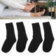 thumbnail image 4 of Calcetinas Anchos Eláshicos Suaves Transíbles para Hombres Mujeres Ancianos Negros 2 Pares, 4 of 7