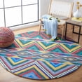 thumbnail image 2 of SAFAVIEH Metro Denzel Geometric Area Rug, Red/Blue, 6' x 6' Round, 2 of 8