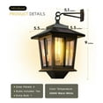 thumbnail image 7 of 2 Pack Solar Wall EC36&nbsp;Lanterns, Aluminum Outdoor Hanging Solar Lights with 4 Solar Panels, Dusk to Dawn Led Outdoor Wall Sconce, Anti-Rust Waterproof Wall Lanterns with Hooks, 3000K Warm White, 7 of 7