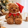 thumbnail image 2 of LXGGDDO Christmas Teddy Bear Stuffed Animal - Adorable Xmas Plush Toy with Hat and Scarf - Soft and Cuddly Winter Companion for Kids and Seniors - 10 inch, 2 of 6