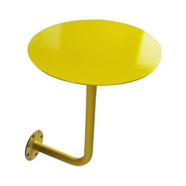 Flynix 35cm Wall Mounted Table Sofa Side Table, Easy to Install with Screw Round Coffee yellow
