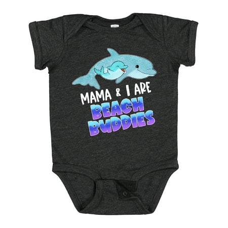 

Inktastic Mama and I Are Beach Buddies Cute Dolphins Gift Baby Boy or Baby Girl Bodysuit