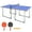 6Ft-Blue, variant on 6Ft Foldable Table Tennis Game Set, Mid-Size Ping Pong Table, Indoor/Outdoor Portable Table Tennis Table Set with Ping Pong Net, 2 Table Tennis Paddles and 3 Balls, Sliver+Cyan