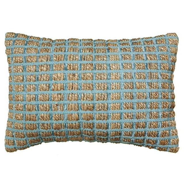 LR Resources PILLO07241BLUGOPL Oreiller Rectangulaire 16 x 24 Po&44; Bleu