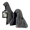 thumbnail image 2 of Halloween Ghost Light Statue with Lantern Festival Theme Scary Home Garden Decor, 2 of 10