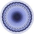 thumbnail image 1 of Ahgly Company Machine Washable Indoor Round Transitional Heavenly Blue Area Rugs, 4' Round, 1 of 7