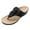 Black, variant on XIAQUJ Ladies Summer Vintage Wedge Beach Slippers with Toe Platform Flower Decoration Plus Size Arch Sole Sandal Slippers Sandals for Women 2024 Brown 9