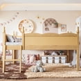 thumbnail image 3 of Harper & Bright Designs Full Loft Bed with Side Book Shelf, Solid Wood Low Loft Bed Frame with Full-Length Guardrails and Ladder for Boys Girls, Natural, 3 of 15