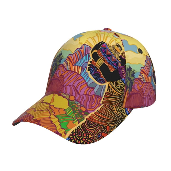 Naloa Original Classic Low Profile Hat Men Women Baseball Cap Dad Hat Adjustable Unconstructed Beautiful African Woman Print Cap