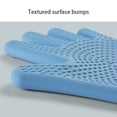thumbnail image 4 of Guantes de silicona para lavar platos, guantes aislantes de cocina, guantes de limpieza reutilizables para el baño del hogar, baño de mascotas, azul, 4 of 5