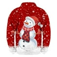 thumbnail image 3 of SERTG Christmas Tops Men's Half Zip Christmas Fashion Cute Print Pullover Front Pockets Stand Collar Long Sleeve Hoodless Sweatshirt Casual Holiday Gifts(Red,2XL), 3 of 3
