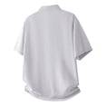 thumbnail image 4 of Hessimy Men Casual Button Down Shirts Short Sleeve Summer Beach Shirt Fashion Camp Tops(Grey,XXL), 4 of 4
