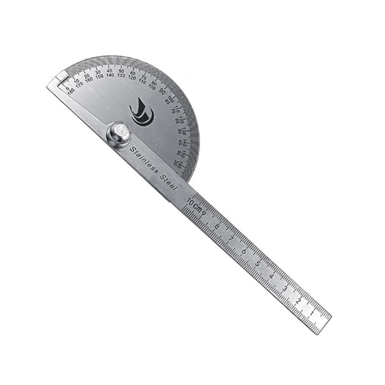 Stainless Steel 180 degree Protractor Angle Finder Arm Rotary Measuring Ruler 