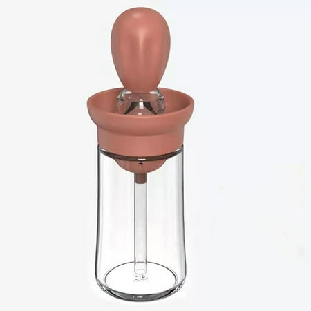 

Oil Dispenser Bottle with Barbecue Brush Oil Storage and Dispenser Container for Kitchen BBQ Grilling Baking Cooking (Red)