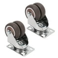 thumbnail image 3 of Caster Wheels, TPR Soft Rubber Shock Absorption 2 PCS Rolling Wheels  For Cabinets For Wardrobes For Small Machines, 3 of 8