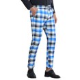 thumbnail image 4 of INSPIRE CHIC Plaid Printed Trousers for Men's Color Block Regular Fit Checked Dress Pants, 4 of 6