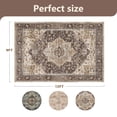thumbnail image 5 of SIXHOME 9'x12' Eastern Classic Area Rug Washable Distressed Carpet Vintage Medallion Rugs for Living Room Bedroom Kitchen Dining Room Retro Neutral Home Decor Brown, 5 of 8
