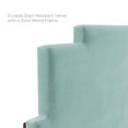 thumbnail image 5 of Modway Lindsey Performance Velvet Queen Platform Bed in Mint, 5 of 10