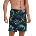 thumbnail image 2 of Kdxio Cartoon Dinosaur Print Mens Sleep Shorts Bottoms Soft Comfy Pajama Wear Pants with Drawstring Pockets, 2 of 7