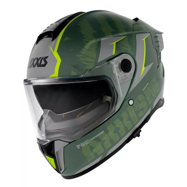 Casco Para moto Axxis Hawk Paw C6 Verde Mate Talla L Walmart en